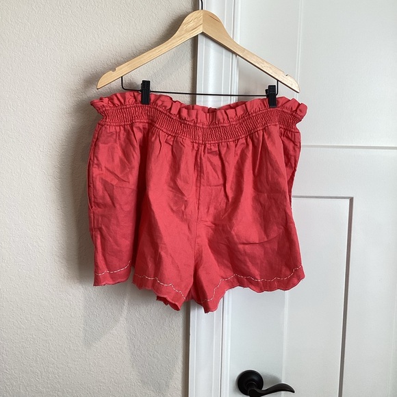 Anthropologie Linen Double Waistband Shorts - Picture 9 of 13